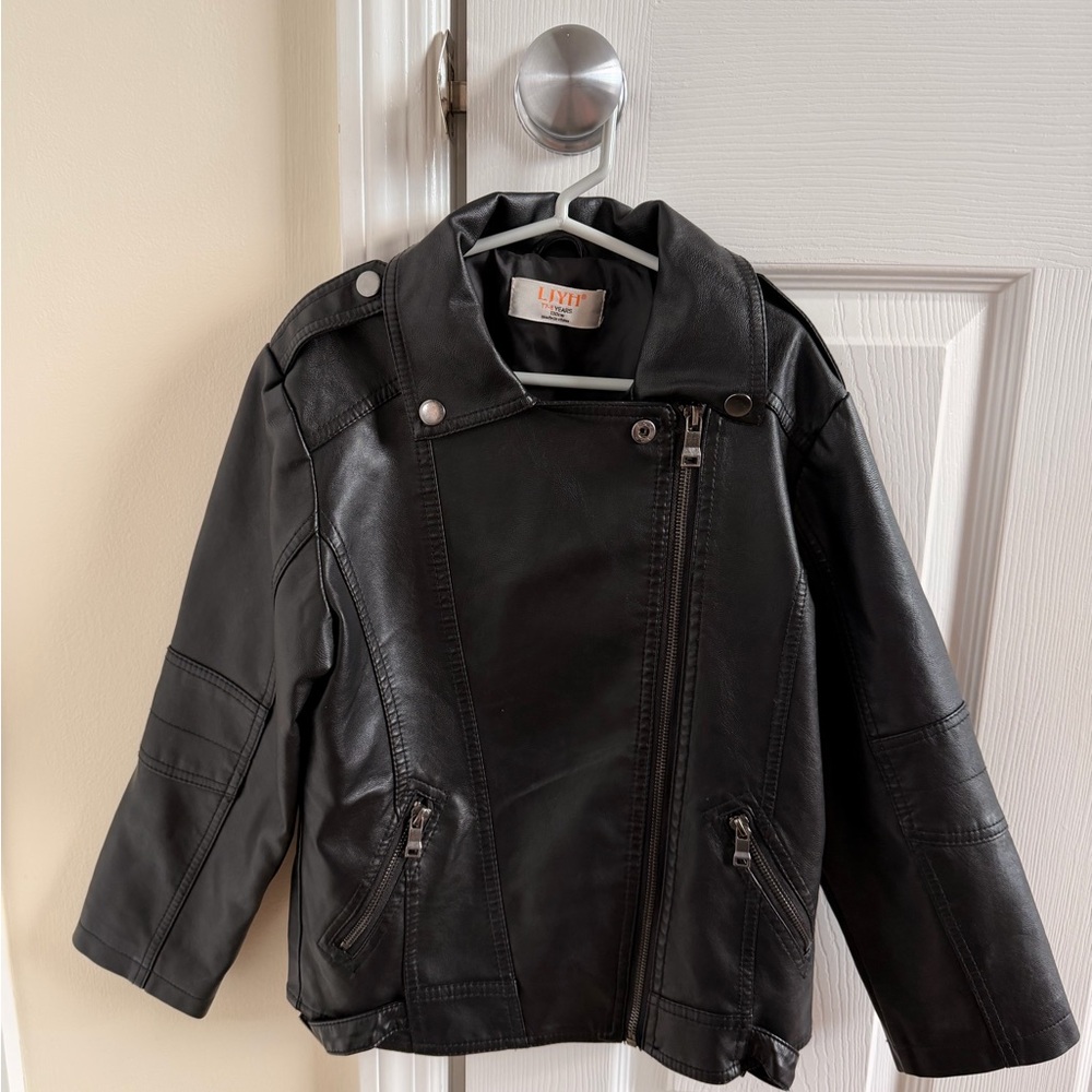 LJYH Boys Spring Faux Leather Moto Jackets Kids Zipper Fall Coats Outerwear